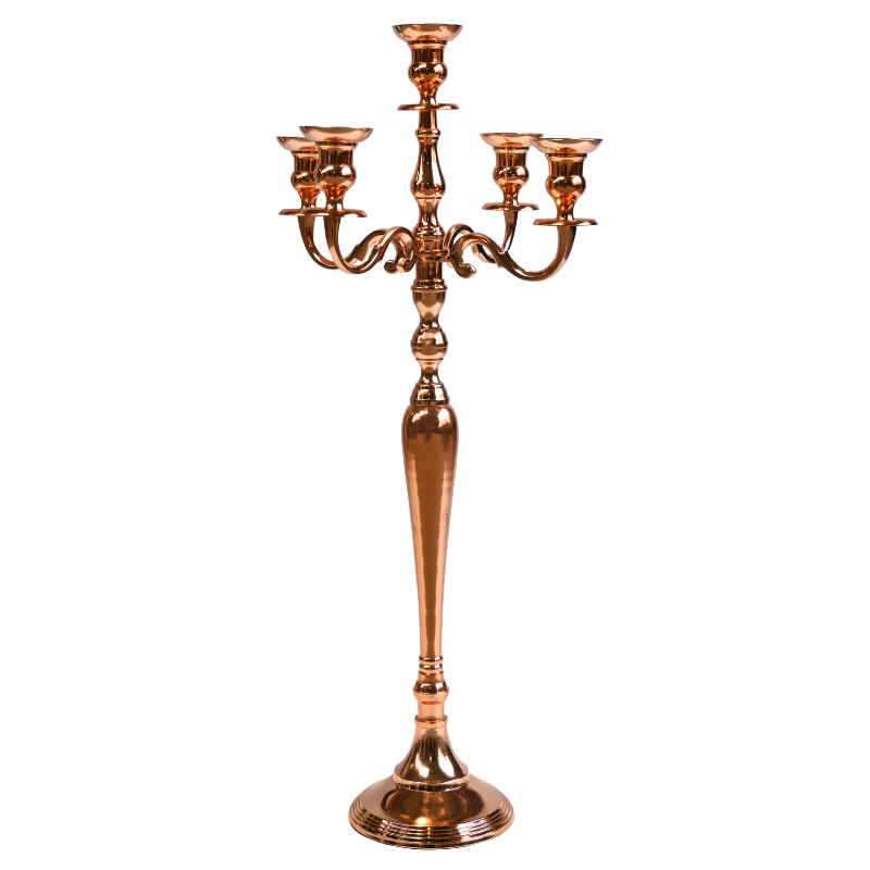 5-armiger Kerzenständer - Wissel - Kupfer - 82 cm Höhe