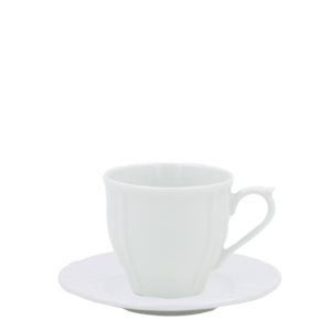 2 tlg. Set Espressotasse und Untertasse - Hunnert, Bruus - Weiß - 24 Stk.