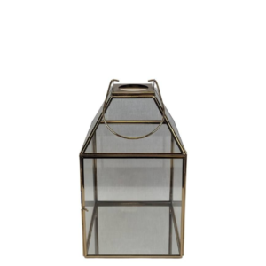 Laterne - Her - Glas Gold